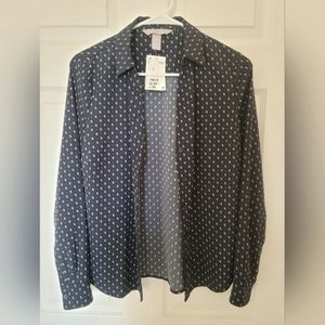 H&M Navy Long Sleeved Blouse